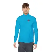 Unisex Quarter-Zip Pullover with Stylish Logo, Perfect for Casual Outings,