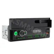 1 DIN Radio Car Stereo MP3 Player Bluetooth USB AUX Audio System W/Phone Holder