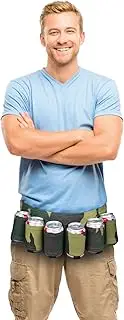 BigMouth Inc Beer Belt / 6 Pack Holster (Camo), Army Camouflage Adjustable 6-Pack Holder Gag Gift, Perfect for Cans and Bottles at Parties
