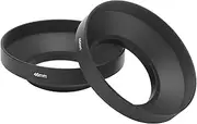 2PCS Camera Lens Hood Shade, Hood Reverse Attaching Wide Angle Lens Hood Cover for 46mm Filter Camera Lens
