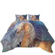 Native American Golden Horse Coverlet