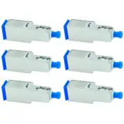 6 Pcs 7dB SC UPC Connector Fiber Optic Optical Single Mode Attenuator Metal Blue