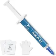 Kooling Monster KOLD-01, High Performance Silicone Thermal Paste for Cooling All CPU/Heatsinks/PS4, Silicone Paste Designed for Easy Spreading, Inc. Gloves & Cleaning Wipes, No Odor (0.7ml/1.8g)