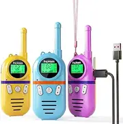 Walkie Talkies for Kids Rechargeable, 48 Hours Working Time, Gifts for Boys Girls, Family Games Outdoor Hiking Camping,3-12 Years Old Toys 3 Pack