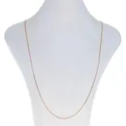 Sterling Silver Square Franco Chain Necklace - 925 Rose Gold Plated Adjustable