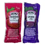 Grape Jelly & Strawberry Jam Single Serve Packets Combo | 50 Pack