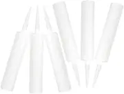 TEHAUX 6Pcs Refillable Caulking Tubes for DIY Projects Portable Empty Sealant Canisters for Custom Colors and Repairs Floors Tiles Grout and More