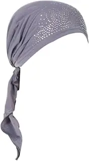 [Generic] Crystal Hat Woman's Stretchy Beanie Bandana Turban Cap Skull Cap Head Wrap Headscarf