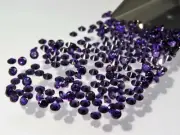 6mm Round February Birthstone Amethyst Simulated Loose Stone 2 pcs For Earring