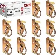 BoxerTool Heavy Duty - E Track Tie Down Anchors (10 Pack) - Heavy Duty Steel 1.30" O Ring E Track Accessories for Trailer, Vans, Trucks, Motorcycle, Enclosed/Flatbed Trailers