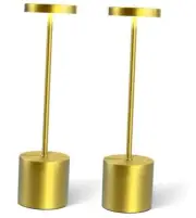 Cordless Table Lamps Rechargeable Set of 2, Portable LED Desk Gold (Set of 2)