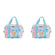 2x Annabel Trends 25cm Insulated Picnic Cooler Bag Box Food Carrier Shelly Beach