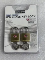 New Samsonite 2-pack Travel Sentry Brass Key Lock Luggage Gold