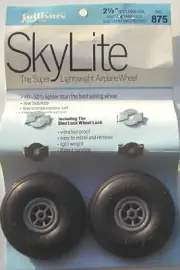 Vintage Sullivan SkyLite 875 Low Bounce RC Model Airplane Wheels 2.5" NOS