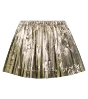 [Bonpoint] Bonpoint Beryl pleated lamé skirt Y 14 gold