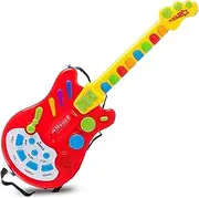 Music Toy Electric Guitar for Toddlers 3+ with Over 20 Interactive Buttons, Whamy Lever and Modes with Rock Guitar Sound and Lights Perfect Music Development & Education Toy from Hobby Crazy
