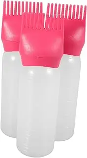 LIFKOME 3pcs Hair Dye Applicator Bottle with Root Comb Brush for Even Application for Salon and Home Use for Hair Coloring and Oil Dispensing