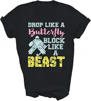 [Above Good Tee] Block Like A Beast Field Hockey Goalie Ice Hockey Lover Player Fan Gift Unisex Shirt Women Men T-Shirt (Black;M)