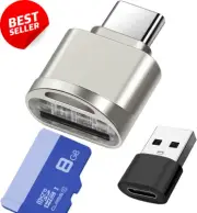USB-C Micro SD Card Reader, Type-C TF Reader with USB Adapter, OTG Compatible