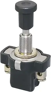 Bittwee 12V/24V 20mm/0.79" Car Thread ON-Off Push-Pull Pushbutton Switch, Vehicle Accessories Universal for SUV, Truck, RV, Van, ASW-05 Automotive Waterproof Heavy Duty Push-Pull Switch