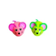 2024 Pink & Green Pair of MICE Mechanical Wind Up Motor. Tails Wag When Moving