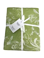 Williams Sonoma Primavera Jacquard Tablecloth 70”x 108” Spring Green