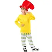 Green Eggs and Ham Sam I Am Costume Storybook Characters Cosplay Movie Cosplay for Boys Girls' Kids Halloween Carnival World Book Day Performance Educational D