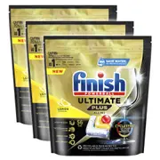 Finish 168x Powerball Ultimate Plus All In 1 Dishwashing Tab Lemon Sparkle(3x56)
