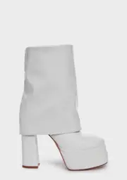 [AZALEA WANG] White Baby Platform Boots