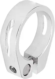 Tube Clamp, Bike Post Clamp Aluminium Alloy Mountain Bike Quick Release Seatpost Collar for Cycling Enthusiasts (Silver)