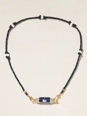 [Marie Lichtenberg] Marie Lichtenberg - Evil Eye 14-karat Gold, Enamel, Pearl And Diamond Necklace - One size One size Gold