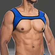 Men's Fitness Shoulder Pads - Two Shoulders Support Brace for Shoulder Dislocation, Muscle Aches, Shoulder Fracture, Adjustable Sports Shoulder Strap for Various Sports,Blue-S