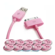 10 PCS USB SYNC DATA POWER CHARGER CABLE NEW IPAD IPHONE IPOD CLASSIC TOUCH PINK
