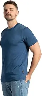 [menique] 100% Merino Shirt Mens Short Sleeve T Shirt, Lightweight Thermal Top Men, Base Layer, Wicking Breathable Undershirt Top, Crew Neck Tee for Outdoor Travel & Hiking