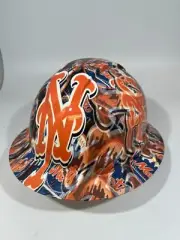 New Full Brim Hard Hat Custom Hydro Dipped NEW YORK METS NY