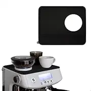 watchget Coffee Tamping Mat Fit Breville 878, Espresso Tamper Mat Station Non-Slip Espresso Machine Accessories, Silicone Espresso Mat, Waterproof Heat Resistant, 11.42in X 9.45in, Black