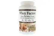 Natural Factors Whey Factors Grass Fed Hormone Free Whey Protein Natural Double Chocolate Flavour 907g