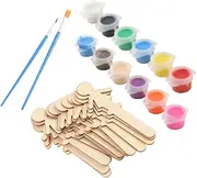 CORHAD 32pcs Wedding Cake Toppers Wooden Craft Sticks for Ice Cream Cake Bread Decorations