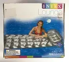 Intex 18 Pocket Adult Size Inflatable Pool Lounge Sunshine Silver