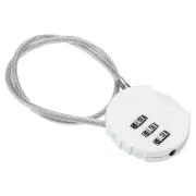 Small Combination Lock 11.8 Inch, 1 Pack 3 Digit Padlock for Gym Locker, White