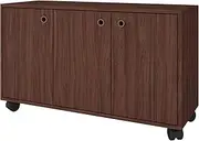 BRV Furniture Nut-Brown Cabinet | Three Doors and Internal Shelf | Spacious Tabletop | Ideal for Private Spaces | Made in Brazil | BHO 25-164
