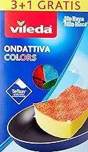 Vileda Wave Milleusi Colors 3+1, Sponge, Multi-Coloured, 13x22x2.6 cm
