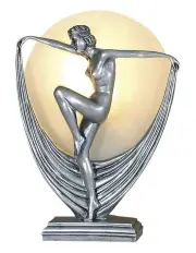 [G&G Bros] Mia Art Deco Table Lamp Pewter