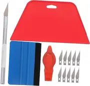 OSOLADY 1 Set Wallpaper Smoothing Tool Kit Efficient Application Tools for Window Film Car Tinting Wallpaper Installation Includes Squeegees Scrapers for Bubble Removal