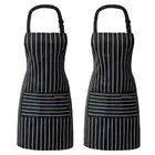 2 Pieces Aprons for Women with Pockets, Aprons for Men, Womens Kitchen Apron,...