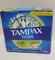 Tampax Tampons Pearl Super Absorbency Unscented 35 Count SUPER