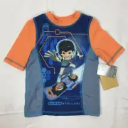 NWT Disney Store Boy Sz 4 Miles from Tomorrowland Swim Top Shirt Short Sleeve