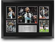HWC Trading FR A3 Joelinton Magpies Printed Memorabilia Signed Autograph Photograph Display for Football Fans and Supporters - A3 Framed