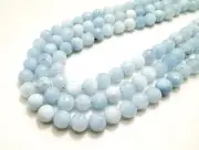 Light Sky Blue Jade Faceted Round 8mm Gemstone Beads RNF132-9