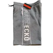 MARC ECKO Estilo Athletic Shorts Men XL Heather Gray Fleece Drawstring Pull On